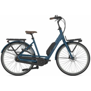 Gazelle Bloom C7 HMS N&uacute; met 630WH! Mallard Blue Mat Dames